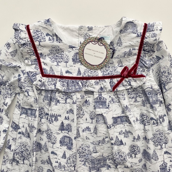 Edgehill Collection x Darby Fallon Clark Nwt Ansley Toile Long Sleeve Dress 6 - Picture 2 of 5